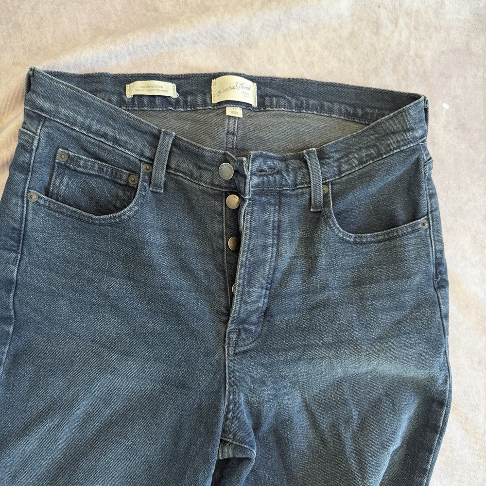 Universal Thread High Rise Skinny Jeans Women's 12 Dark Wash Button Fly 27